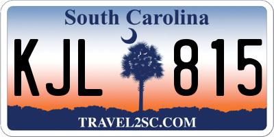SC license plate KJL815