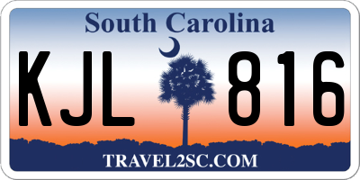 SC license plate KJL816