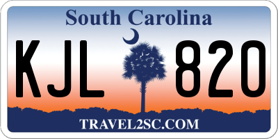 SC license plate KJL820