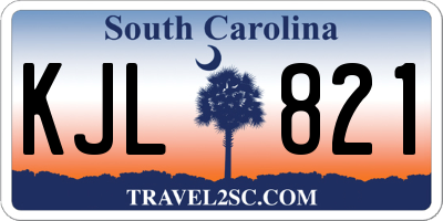 SC license plate KJL821