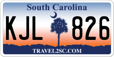SC license plate KJL826