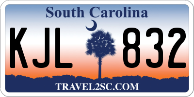 SC license plate KJL832