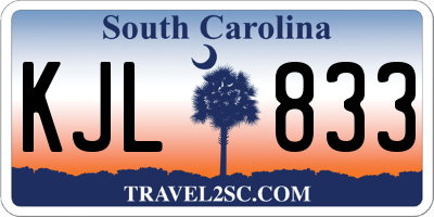 SC license plate KJL833