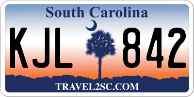 SC license plate KJL842