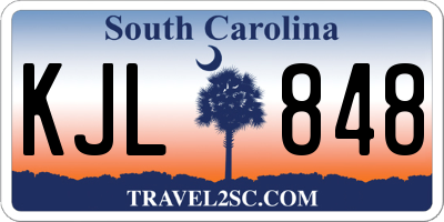 SC license plate KJL848