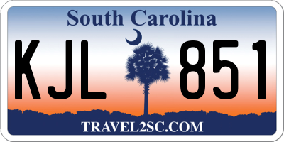 SC license plate KJL851