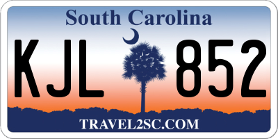 SC license plate KJL852