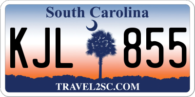 SC license plate KJL855