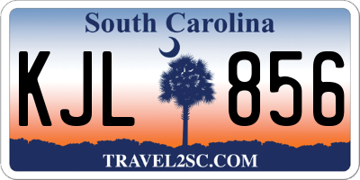 SC license plate KJL856