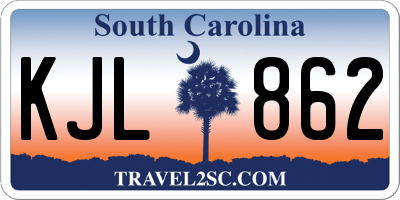 SC license plate KJL862