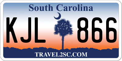 SC license plate KJL866