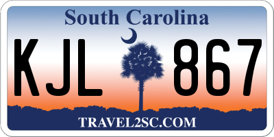 SC license plate KJL867