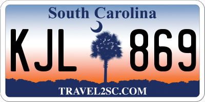 SC license plate KJL869
