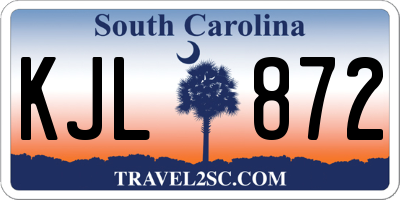 SC license plate KJL872