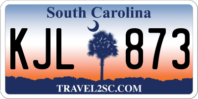 SC license plate KJL873