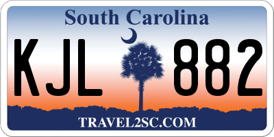 SC license plate KJL882