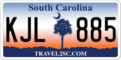 SC license plate KJL885