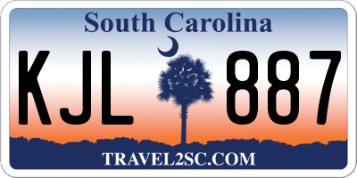 SC license plate KJL887