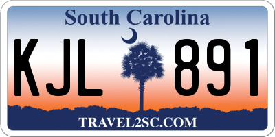 SC license plate KJL891