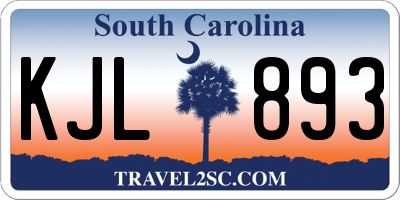 SC license plate KJL893
