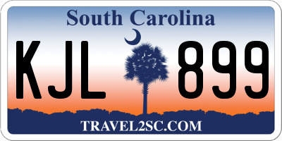 SC license plate KJL899