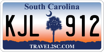 SC license plate KJL912