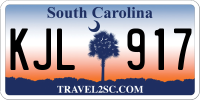 SC license plate KJL917