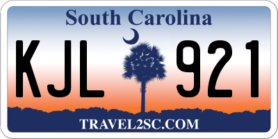 SC license plate KJL921