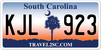 SC license plate KJL923