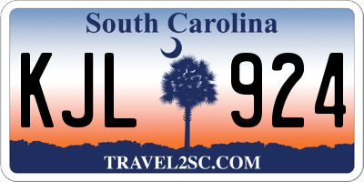 SC license plate KJL924