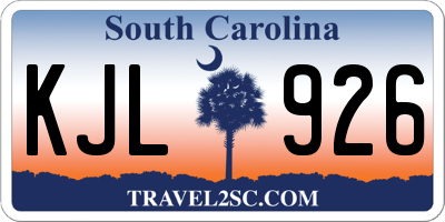 SC license plate KJL926