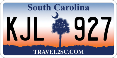 SC license plate KJL927