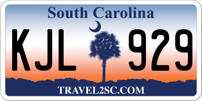 SC license plate KJL929