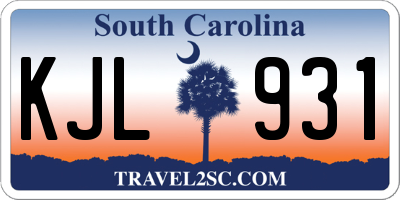 SC license plate KJL931