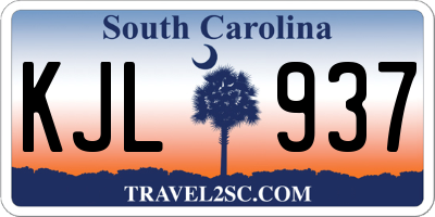 SC license plate KJL937