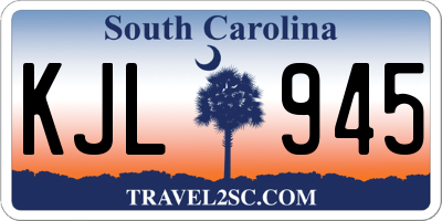 SC license plate KJL945