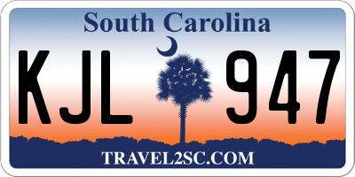 SC license plate KJL947