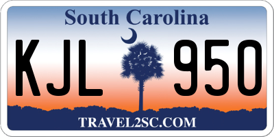 SC license plate KJL950