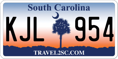 SC license plate KJL954