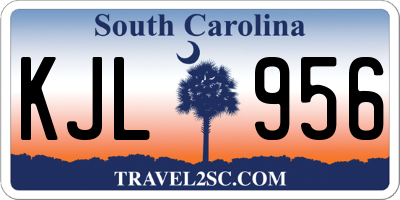 SC license plate KJL956