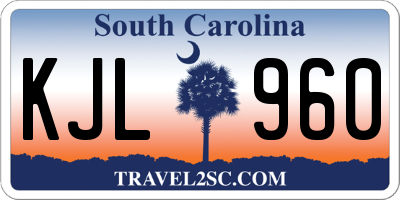 SC license plate KJL960