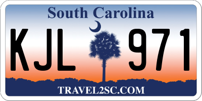 SC license plate KJL971