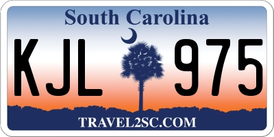 SC license plate KJL975
