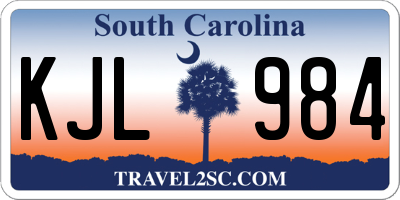 SC license plate KJL984