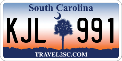 SC license plate KJL991