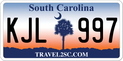 SC license plate KJL997
