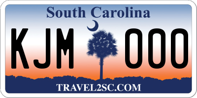 SC license plate KJM000