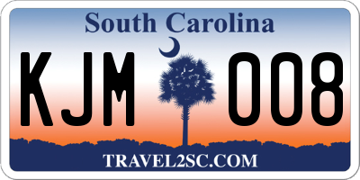 SC license plate KJM008