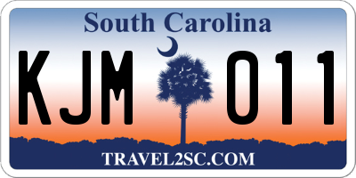 SC license plate KJM011