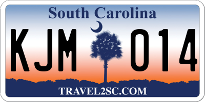 SC license plate KJM014
